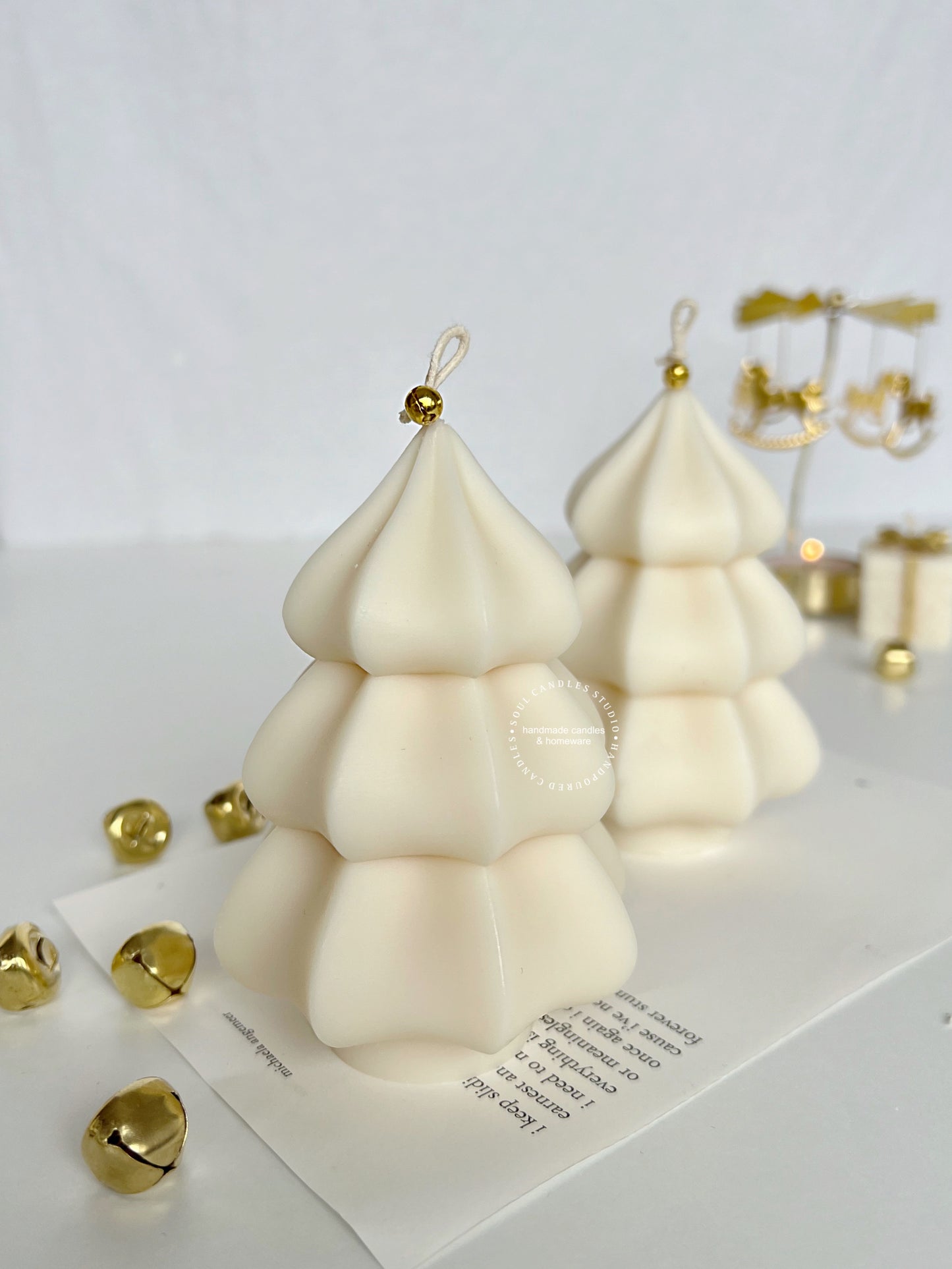 Puffy Christmas Tree Kerze