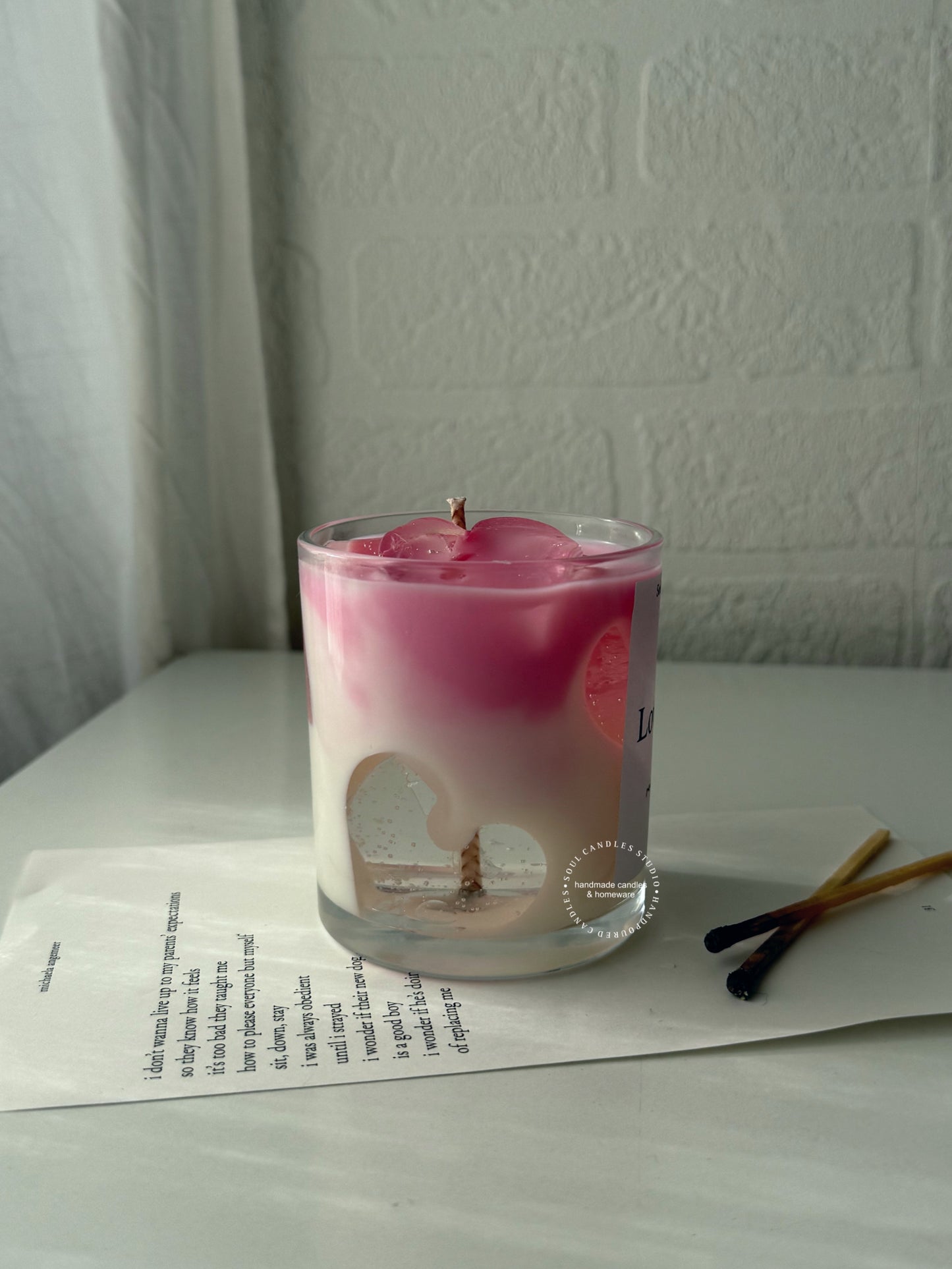 Iced Love Latte Kerze