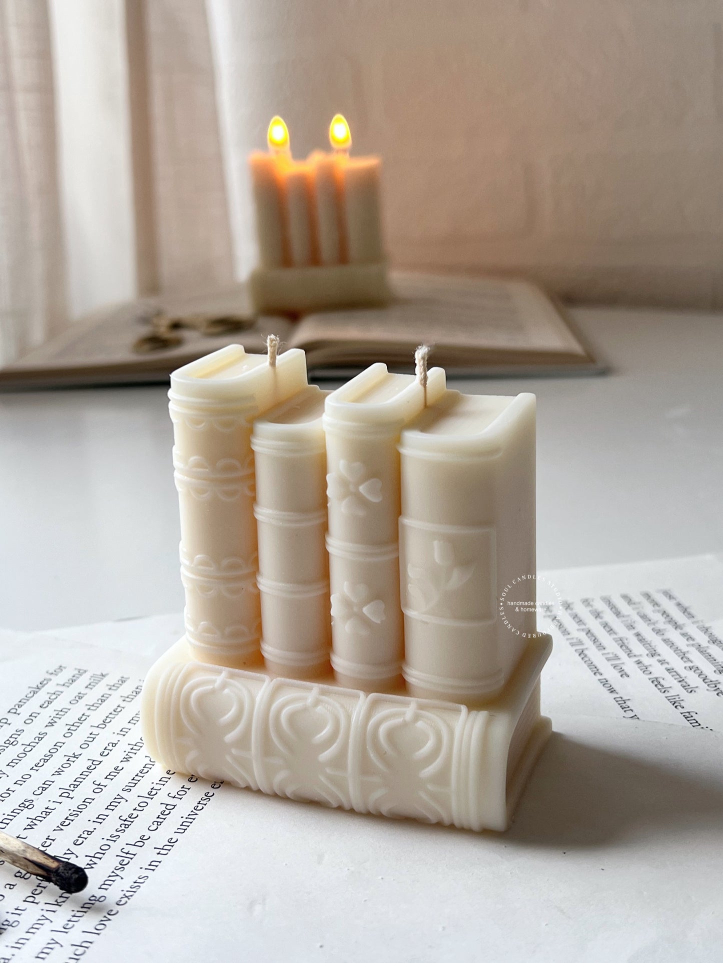 Mini Bücherkerze