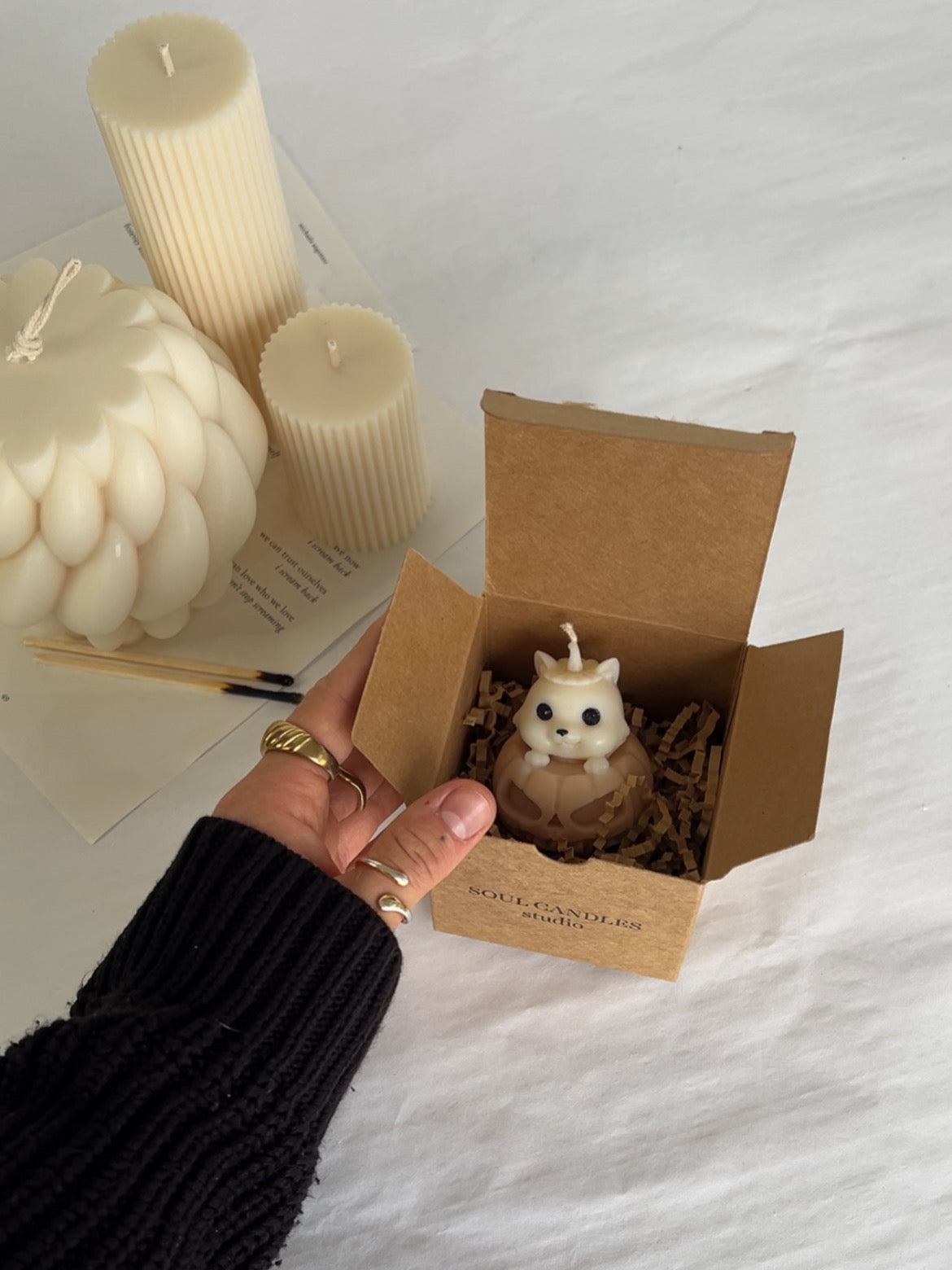 Spooky Cat Candle