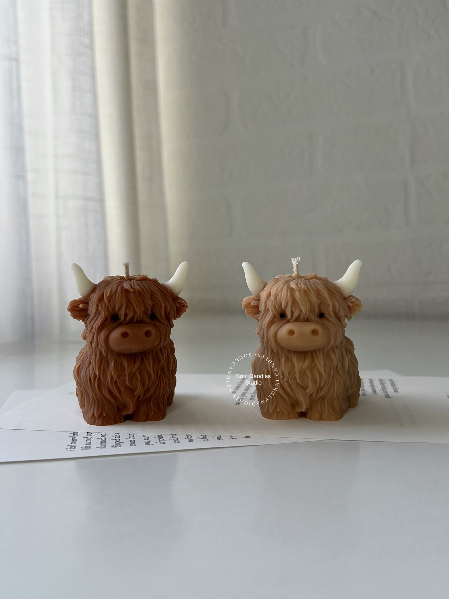 Highland Cow Kerze
