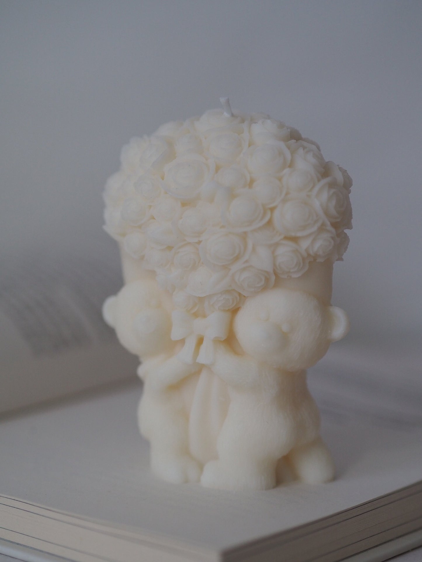 Blumenstrauß- Teddykerze