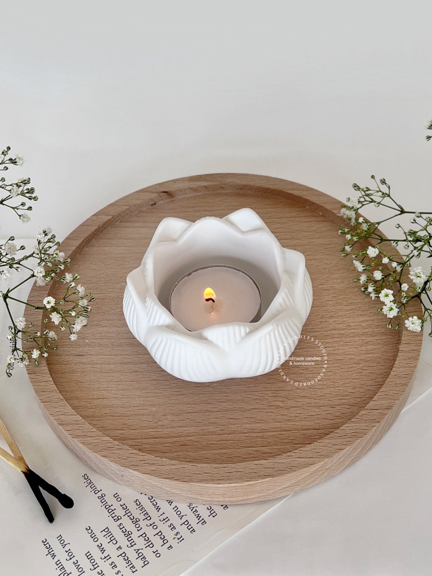 Lotusblume Teelichthalter