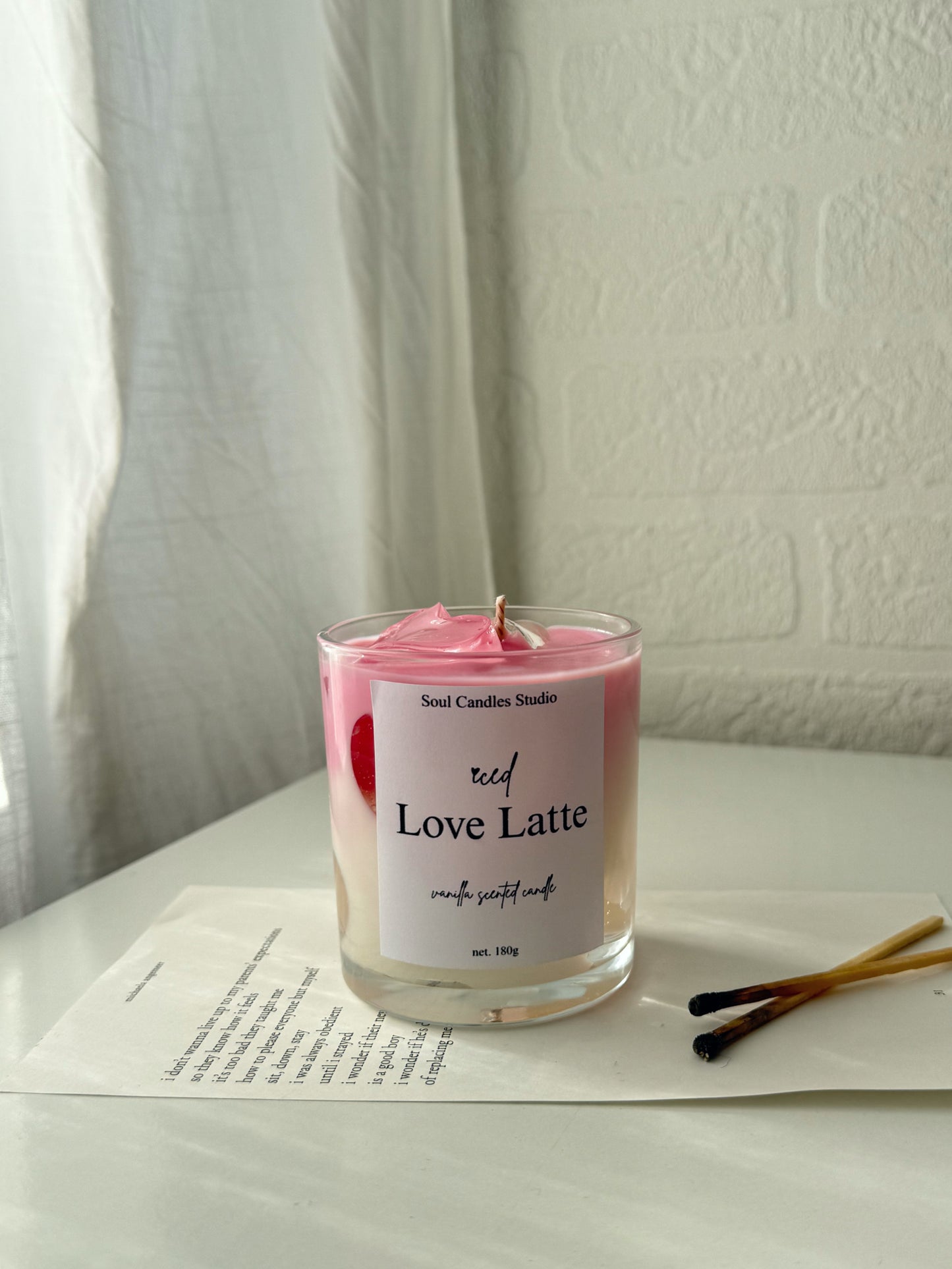 Iced Love Latte Kerze