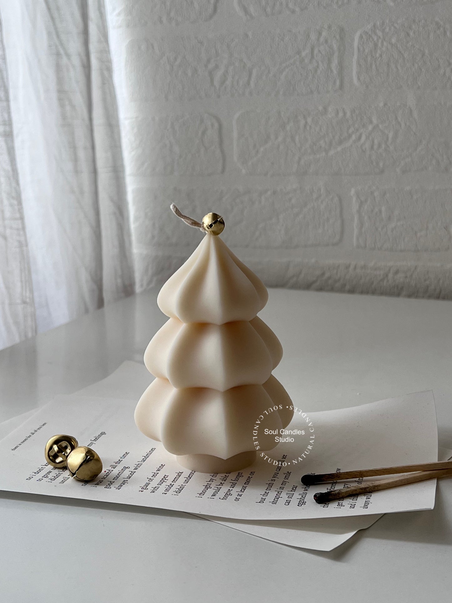 Puffy Christmas Tree Kerze