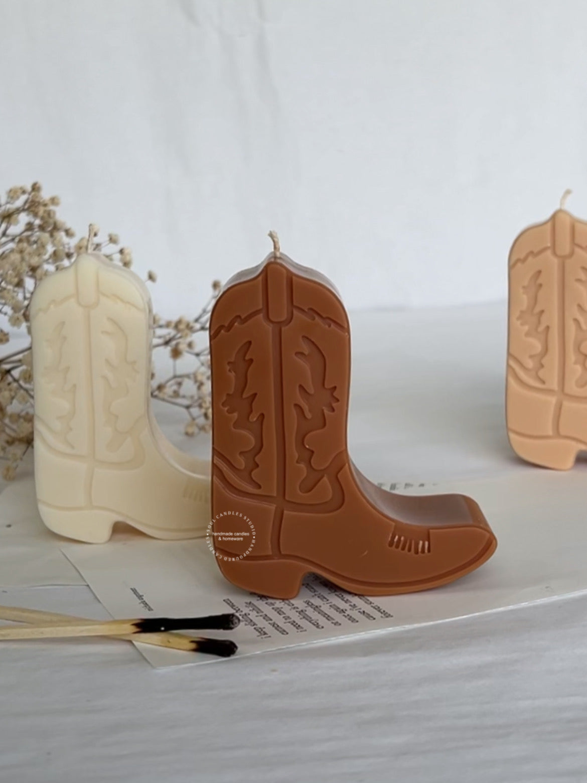 Cowgirl Stiefel Kerze