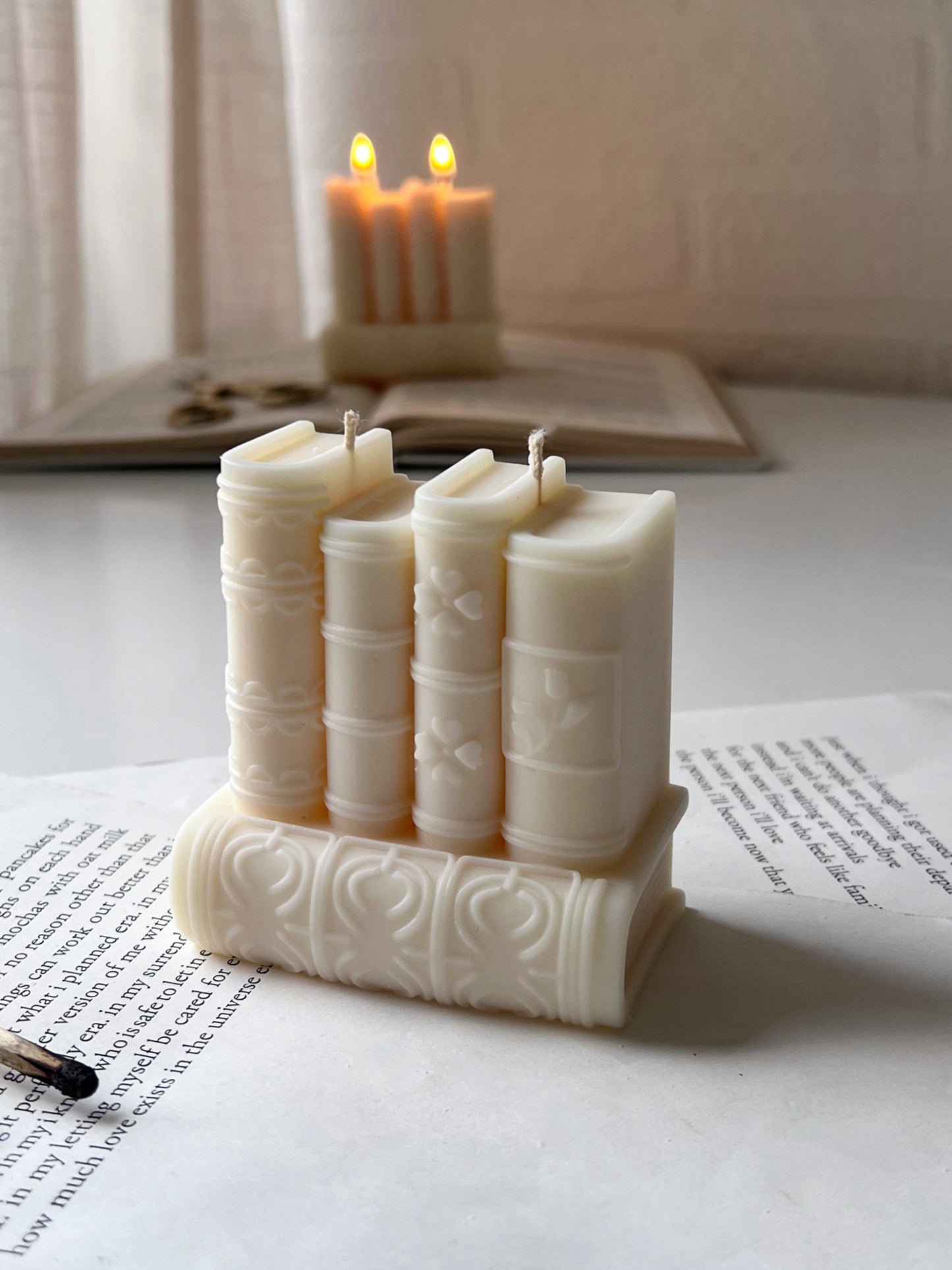 Mini Bücherkerze
