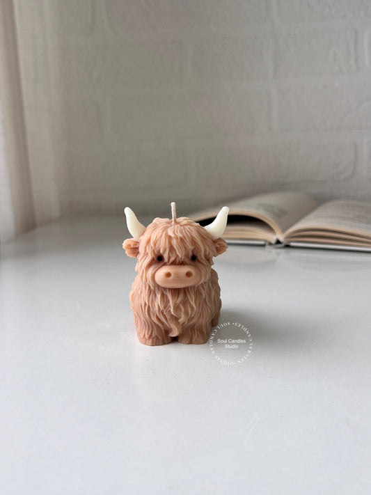 Highland Cow Kerze