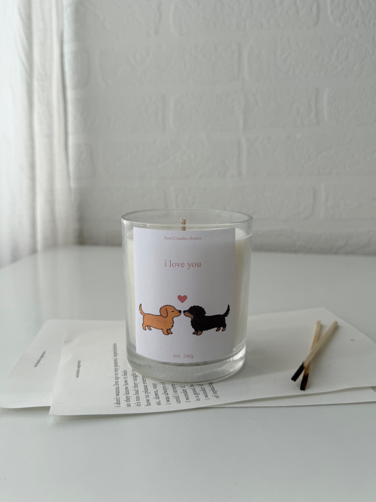 I love you Dackelkerze