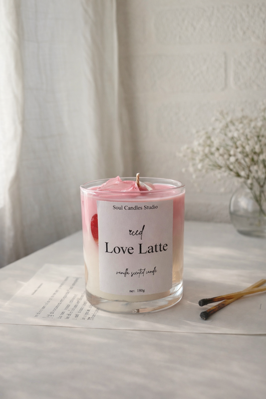 Iced Love Latte Kerze